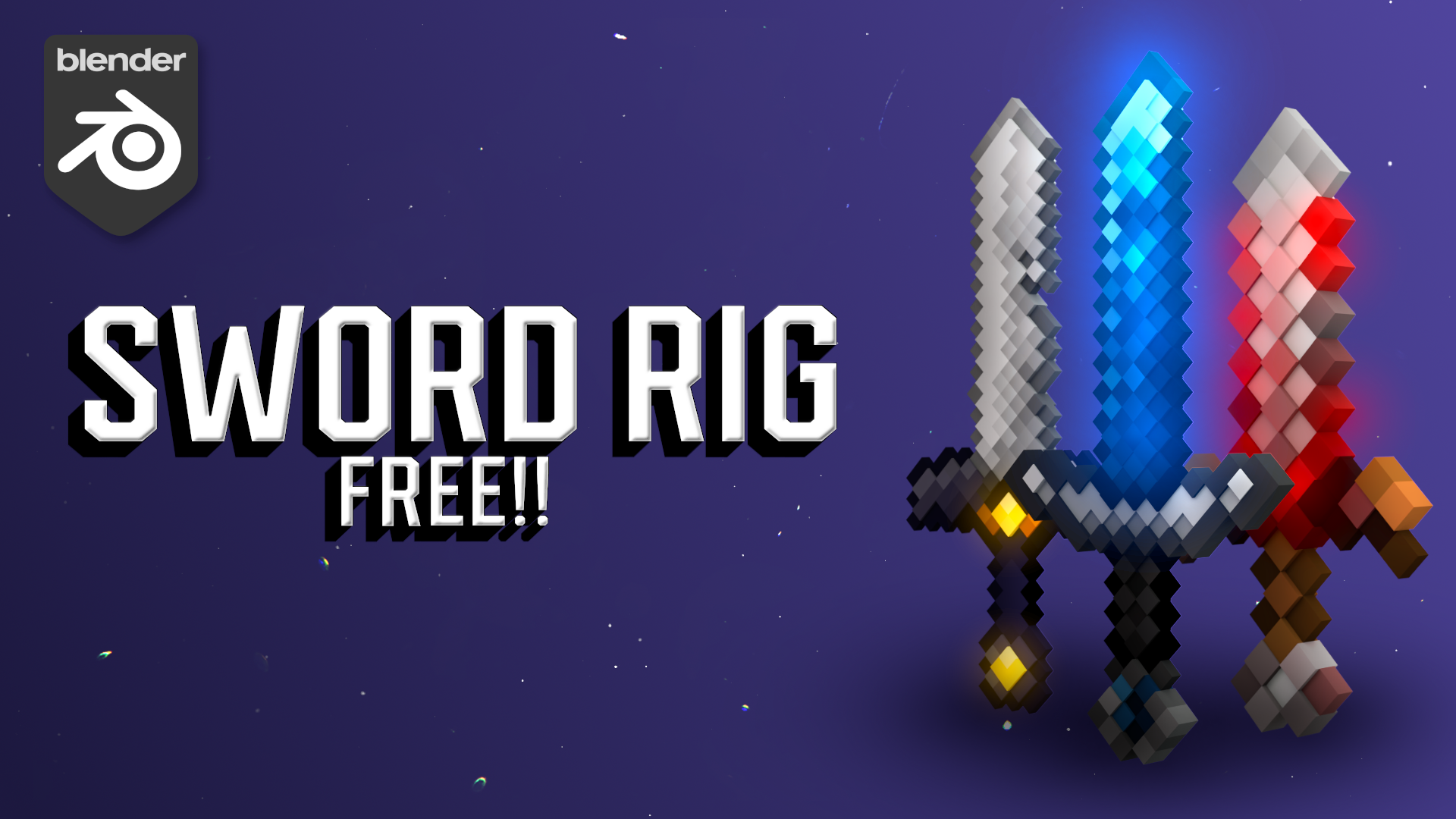 MINECRAFT SWORD PACK FOR BLENDER